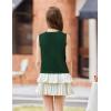Arshiner 2 Pack Girls Tank Tops Summer Tie Knot Ribbed Knit Sleeveless Crewneck Casual Shirts(White/Green)