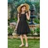 Arshiner Flower Girl Dress A-Line Formal Lace Party Dresses for Wedding Communion Princess Holiday Sundress with Belt(Black)