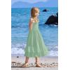 Arshiner Girls Cami Summer Dress Casual Sleeveless Sundress with Pockets for 5-14 Y(Light Green)
