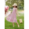 Arshiner Girls Cami Summer Dress Casual Sleeveless Sundress with Pockets for 5-14 Y(Pink)