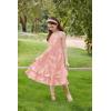 Arshiner Girls Cami Summer Dress Casual Sleeveless Sundress with Pockets for 5-14 Y(Pink-hawaiian)