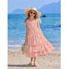 Arshiner Girls Cami Summer Dress Casual Sleeveless Sundress with Pockets for 5-14 Y(Pink-hawaiian)