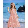 Arshiner Girls Cami Summer Dress Casual Sleeveless Sundress with Pockets for 5-14 Y(Pink-hawaiian)