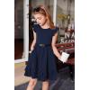 Arshiner Girls Dress Tween Boho Flutter Sleeve Tiered A Line Summer Dresses with Pockets(Dark Blue)