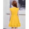 Arshiner Girls Dress Tween Boho Flutter Sleeve Tiered A Line Summer Dresses with Pockets(Turmeric)