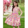Arshiner Girls Summer Dress Tween Spaghetti Strap Smocked Casual Beach Sundress with Pockets 6-14Y(Pink Floral)