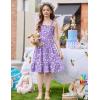 Arshiner Girls Summer Dress Tween Spaghetti Strap Smocked Casual Beach Sundress with Pockets 6-14Y(Purple Floral)