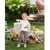 Arshiner Toddler Girl Clothes Summer 2 Piece Outfits Ruffle Hem Short Sleeve Top and Printed Leggings Kids Clothing Sets(White Leopard)