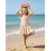 Arshiner Toddler Girls Dress Ruffle Sleeveless Tiered Swing Twirly Dresses Cute Summer Beach Sundress with Pocket for 1-6T(Khaki Floral)