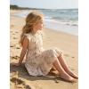 Arshiner Toddler Girls Dress Ruffle Sleeveless Tiered Swing Twirly Dresses Cute Summer Beach Sundress with Pocket for 1-6T(Khaki Floral)