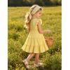 Arshiner Toddler Girls Dress Ruffle Sleeveless Tiered Swing Twirly Dresses Cute Summer Beach Sundress with Pocket for 1-6T(Pale Yellow)