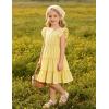 Arshiner Toddler Girls Dress Ruffle Sleeveless Tiered Swing Twirly Dresses Cute Summer Beach Sundress with Pocket for 1-6T(Pale Yellow)