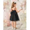 Arshiner Toddler Girls Tulle Dress Bowknot Tutu Birthday Princess Embroidery Dresses Formal Photoshoot Summer Outfit 2-8T(Black Star)