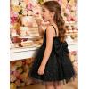 Arshiner Toddler Girls Tulle Dress Bowknot Tutu Birthday Princess Embroidery Dresses Formal Photoshoot Summer Outfit 2-8T(Black Star)