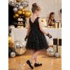 Arshiner Tutu Tulle Dress for Toddler Girls Bowknot Sleeveless Flower Birthday Princess Party Summer Dresses(Black)