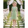 Arshiner Tutu Tulle Dress for Toddler Girls Bowknot Sleeveless Flower Birthday Princess Party Summer Dresses(Green Floral)