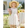 Arshiner Tutu Tulle Dress for Toddler Girls Bowknot Sleeveless Flower Birthday Princess Party Summer Dresses(White Floral)