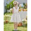 Arshiner Tutu Tulle Dress for Toddler Girls Bowknot Sleeveless Flower Birthday Princess Party Summer Dresses(White Floral)