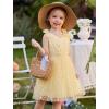 Arshiner Tutu Tulle Dress for Toddler Girls Bowknot Sleeveless Flower Birthday Princess Party Summer Dresses(Yellow Plaid Daisy)