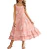 Arshiner Girls Cami Summer Dress Casual Sleeveless Sundress with Pockets for 5-14 Y(Pink-hawaiian)
