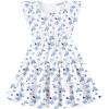 White Blue Floral