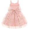 Arshiner Toddler Girls Tulle Dress Bowknot Tutu Birthday Princess Embroidery Dresses Formal Photoshoot Summer Outfit 2-8T(Pink Floral)