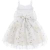 Arshiner Toddler Girls Tulle Dress Bowknot Tutu Birthday Princess Embroidery Dresses Formal Photoshoot Summer Outfit 2-8T(White Floral)