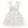 Arshiner Tutu Tulle Dress for Toddler Girls Bowknot Sleeveless Flower Birthday Princess Party Summer Dresses(White Floral)