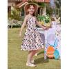 Arshiner Girl’s Spaghetti Strap Button Down Midi Sleeveless Summer Casual Sundress A-line Dress with Pockets(Flag)