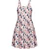 Arshiner Girl’s Spaghetti Strap Button Down Midi Sleeveless Summer Casual Sundress A-line Dress with Pockets(Flag)