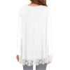 Arshiner Girls Tunic Tops Casual Basic Loose Soft Swing Pullover Long Blouse T-Shirt Tee(B White)