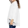 Arshiner Girls Tunic Tops Casual Basic Loose Soft Swing Pullover Long Blouse T-Shirt Tee(B White)