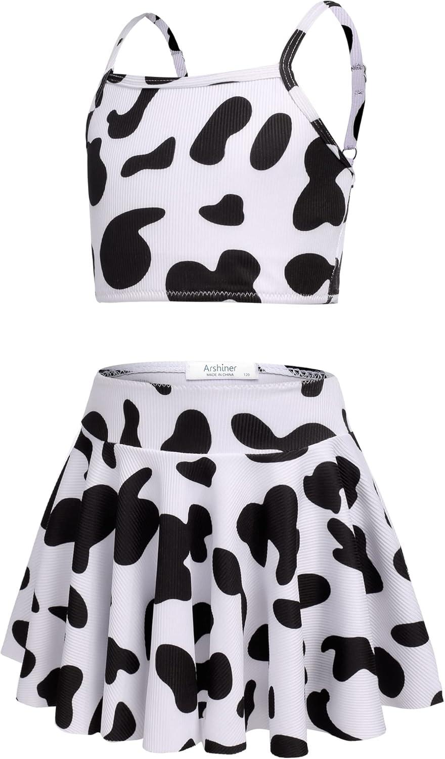 image:imageArshiner Girls 3 Piece Swimsuit for Teen Girl Tankini Swimsuits Bathing Suit Beach Bikini Swimwear with SkirtWhiteblack