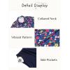 Arshiner Boys 2 Piece Outfits Hawaiian Shorts Sets Button Down Shirt and Shorts Summer Beach Clothes for 2-12 Years(Navy Blue – Floral)