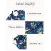 Arshiner Boys 2 Piece Outfits Hawaiian Shorts Sets Button Down Shirt and Shorts Summer Beach Clothes for 2-12 Years(Navy Blue – Pineapple)