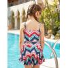 Arshiner Girls 3 Piece Swimsuit for Teen Girl Tankini Swimsuits Bathing Suit Beach Bikini Swimwear with Skirt(Colorful – Tribal)