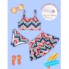 Arshiner Girls 3 Piece Swimsuit for Teen Girl Tankini Swimsuits Bathing Suit Beach Bikini Swimwear with Skirt(Colorful – Tribal)