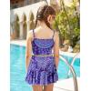 Arshiner Girls 3 Piece Swimsuit for Teen Girl Tankini Swimsuits Bathing Suit Beach Bikini Swimwear with Skirt(Purple)