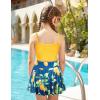 Arshiner Girls 3 Piece Swimsuit for Teen Girl Tankini Swimsuits Bathing Suit Beach Bikini Swimwear with Skirt(Yellow – Lemon)