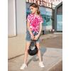 Arshiner Girls Short Sleeve Shirts Tie Knot Front Tops T Shirts for Kids Crewneck Cute Casual Tie Dye Tee Blouse(Tie Dye Heart)
