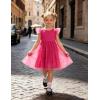 Arshiner Toddler Tutu Dress Girls Rainbow Tulle Dresses Ruffle Tiered Swing Twirly Summer Sundress Size 2-6(Hot Pink)