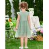 Arshiner Toddler Tutu Dress Girls Rainbow Tulle Dresses Ruffle Tiered Swing Twirly Summer Sundress Size 2-6(Sage Green)