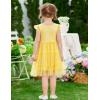 Arshiner Toddler Tutu Dress Girls Rainbow Tulle Dresses Ruffle Tiered Swing Twirly Summer Sundress Size 2-6(Yellow)