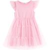Arshiner Toddler Tutu Dress Girls Rainbow Tulle Dresses Ruffle Tiered Swing Twirly Summer Sundress Size 2-6(Light Pink)