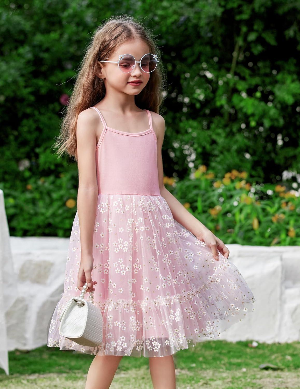 image:imageArshiner Toddler Girls Tulle Dress Tutu Birthday Princess Dresses Formal Photoshoot Outfit Summer ClothesPink Daisy Tulle