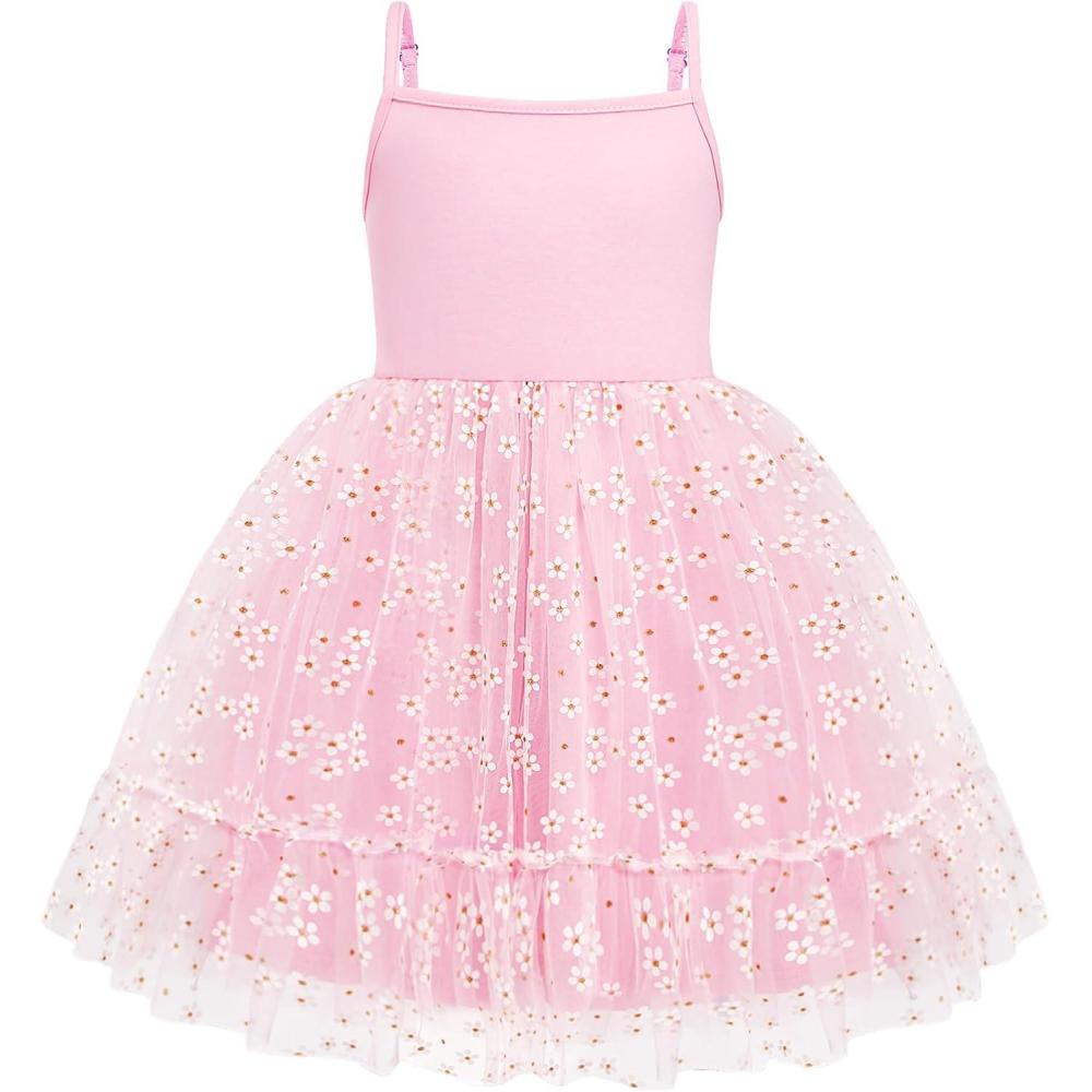image:imageArshiner Toddler Girls Tulle Dress Tutu Birthday Princess Dresses Formal Photoshoot Outfit Summer ClothesPink Daisy Tulle