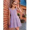 Arshiner Girls Dress Ruffle Sleeve Button Down Smocked Sundress Party Dresses with Pockets 6-14Y(Lavender)