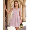 Arshiner Girls Dress Ruffle Sleeve Button Down Smocked Sundress Party Dresses with Pockets 6-14Y(Light Pink)