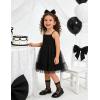 Arshiner Toddler Girls Tulle Dress Tutu Birthday Princess Dresses Formal Photoshoot Outfit Summer Clothes(Black – Dot Tulle)