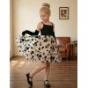 Arshiner Toddler Girls Tulle Dress Tutu Birthday Princess Dresses Formal Photoshoot Outfit Summer Clothes(Black – Flower Tulle)